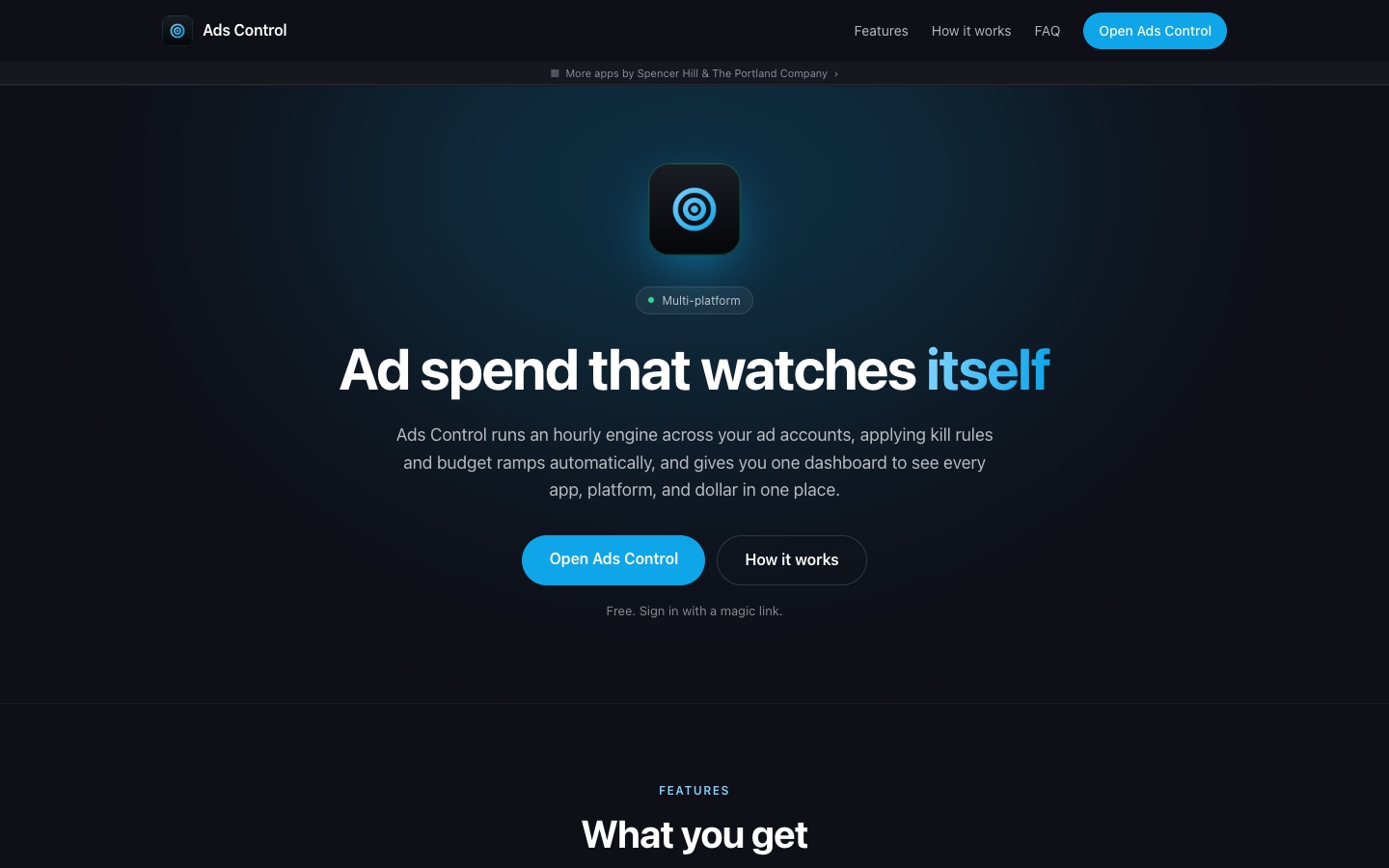 Screenshot of Ads Control