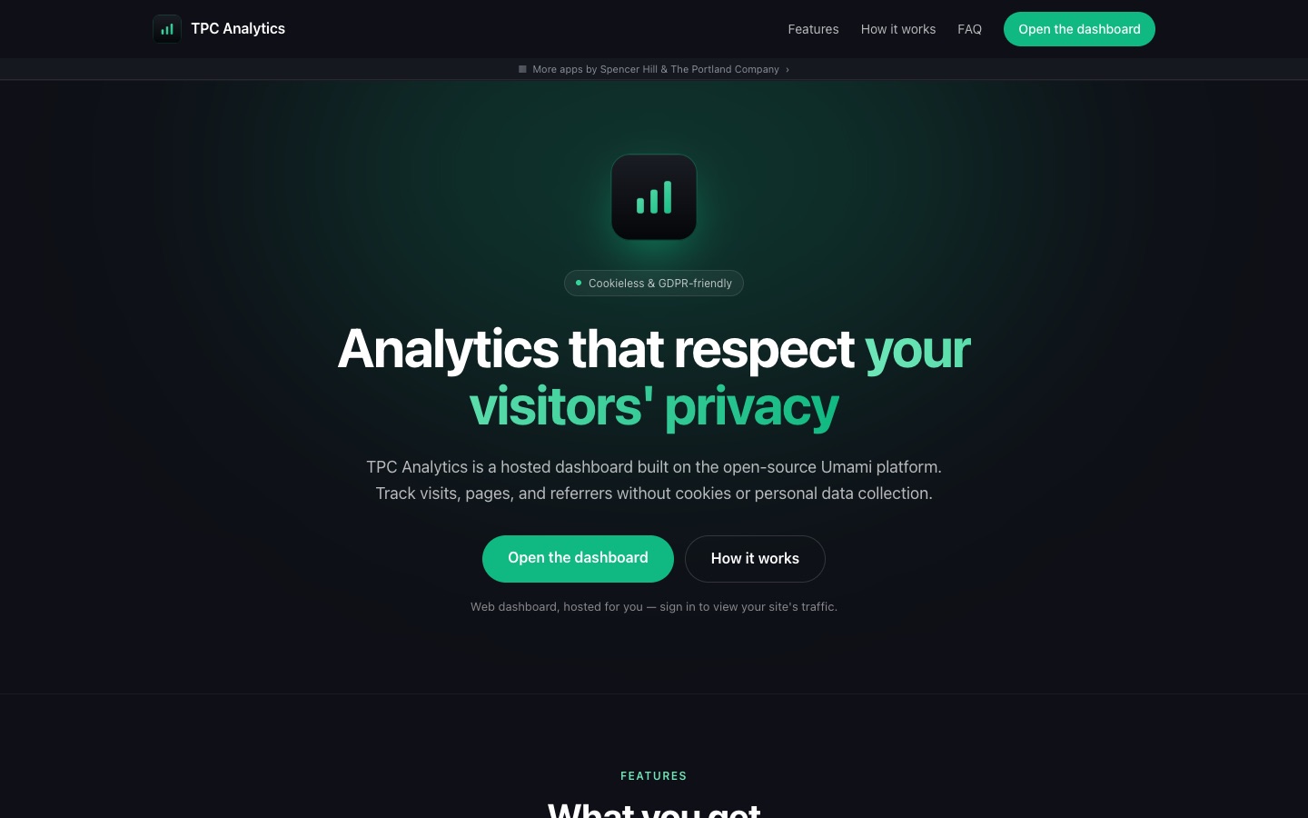 Screenshot of TPC Analytics