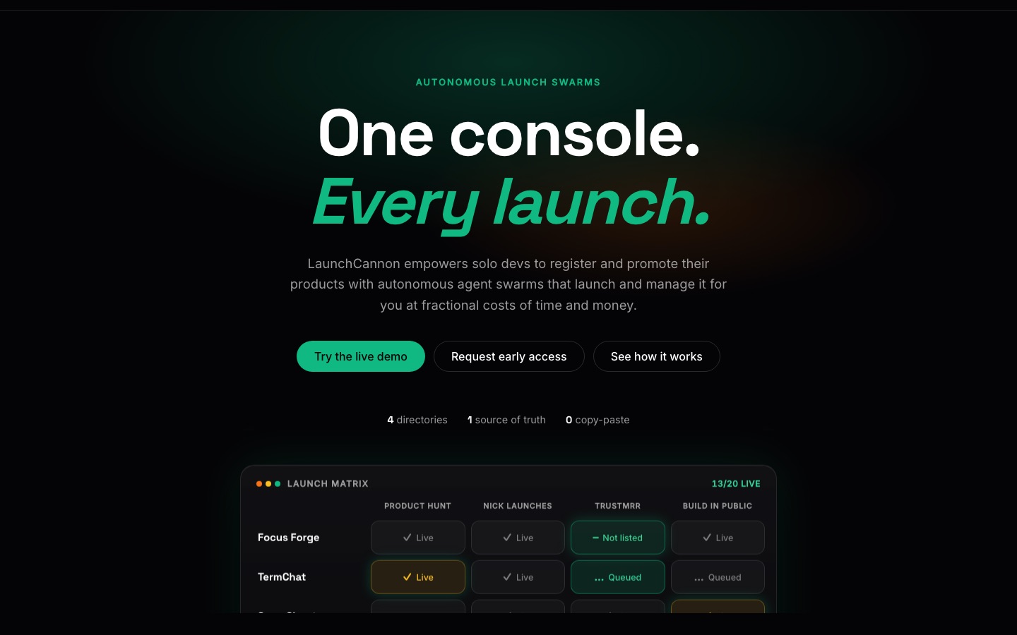 Screenshot of LaunchCannon