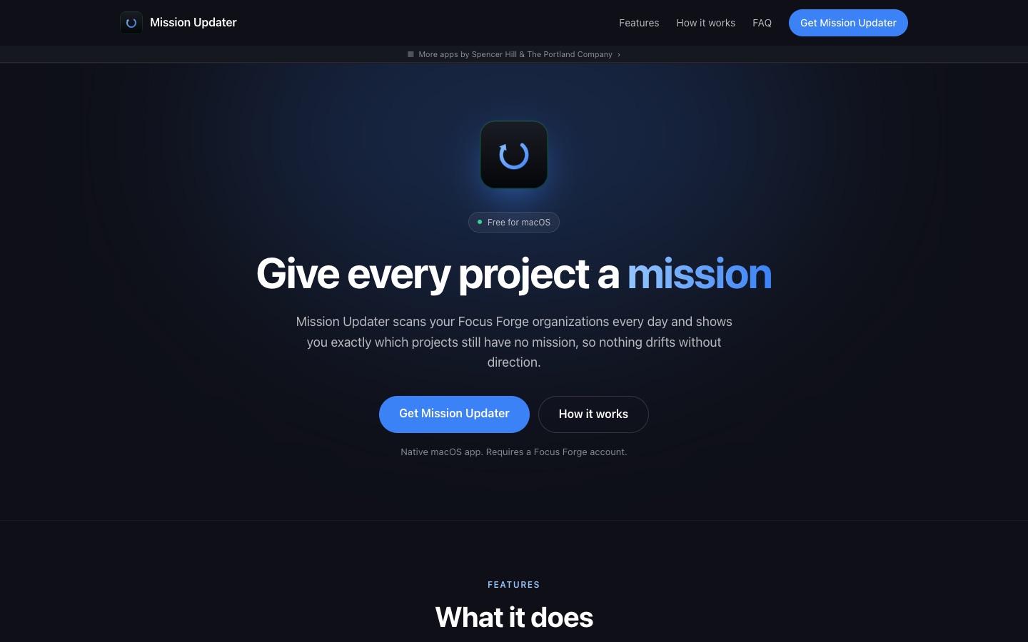 Screenshot of Mission Updater