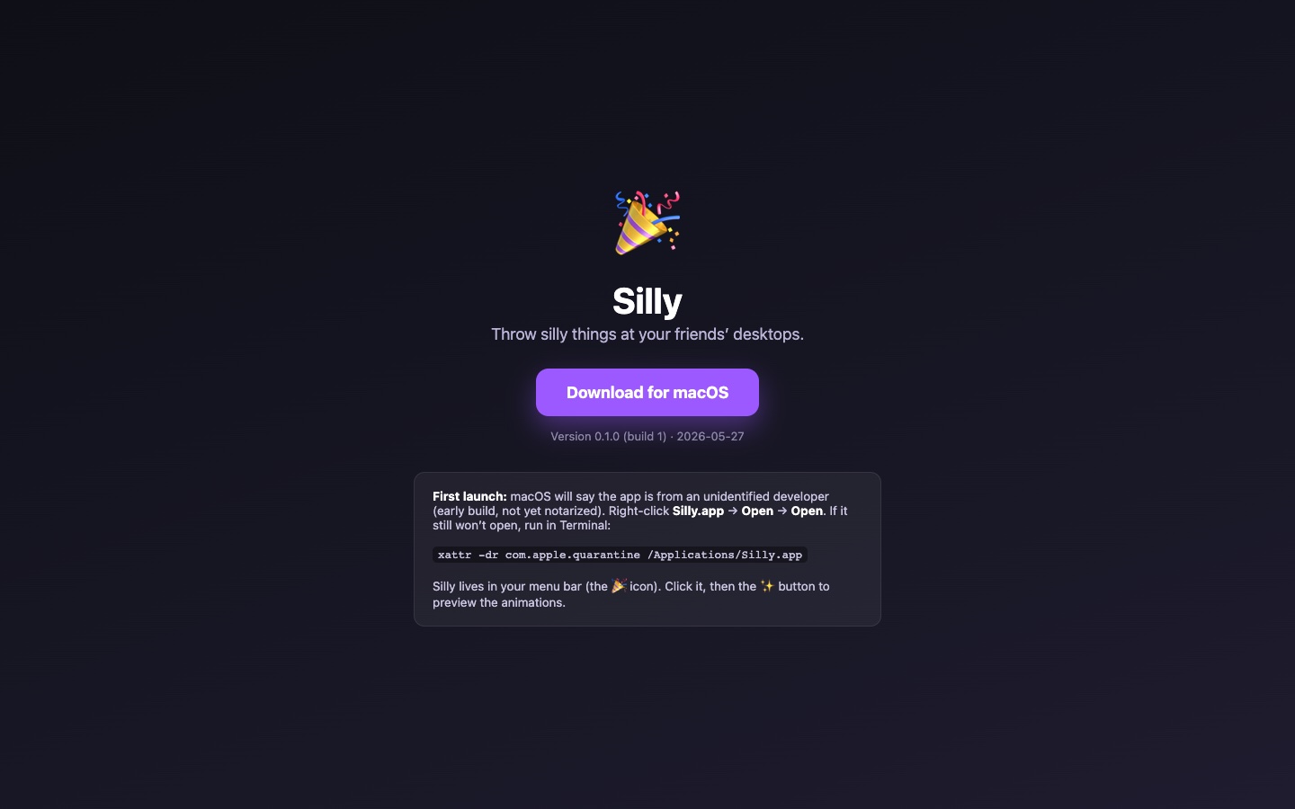 Screenshot of Silly!
